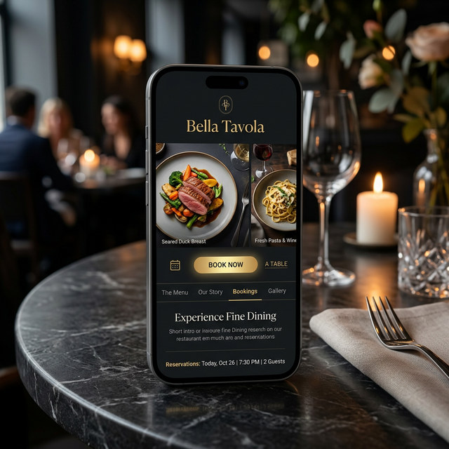 Bella Tavola Mobile Mockup